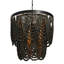 Lustre perlé en bois à 2 niveaux-384460888