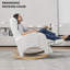 Rocking Chair Nursery, Modern Glider Chair with Adjustable Footrest and Solid Wood Legs-1245695855