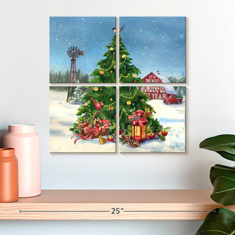 Lelend Christmas Barn Tree, 18" H x 18" W