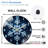 Clock-Face-With-Glowing-Snowflake Art - 12'' Modern Glass Wall Clock
