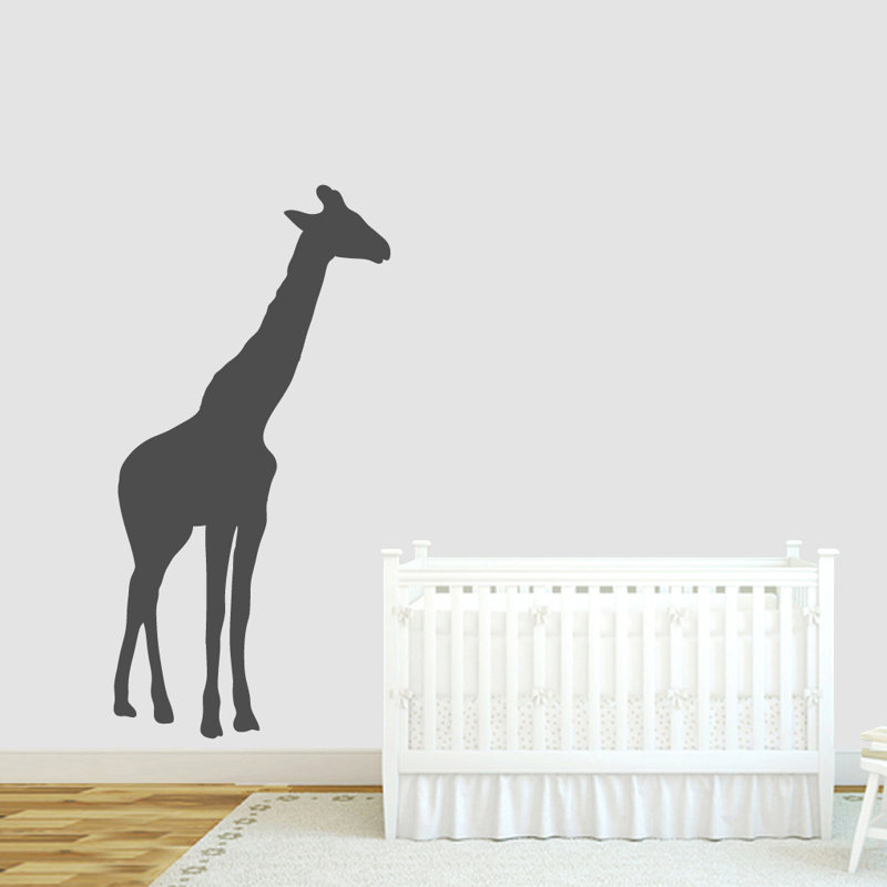 Adhésif décoratif girafe, Gris foncé