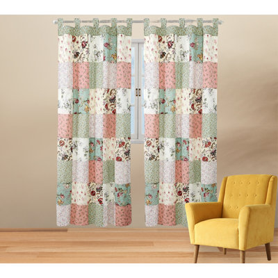 Rideaux 100% coton avec patchwork