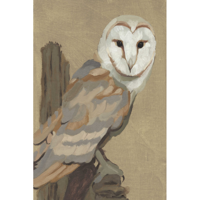 Portrait de chouette effraie I, H 48 po x l 32 po