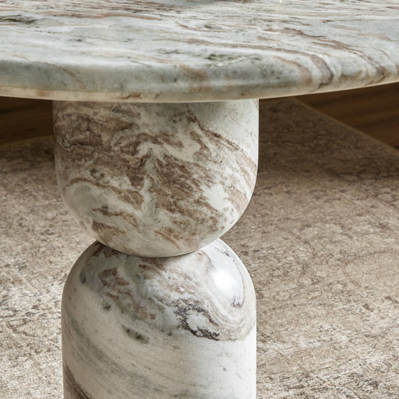 Figueroa Round Dining Table, 30" H x 42" W x 42" D, Sawar Marble
