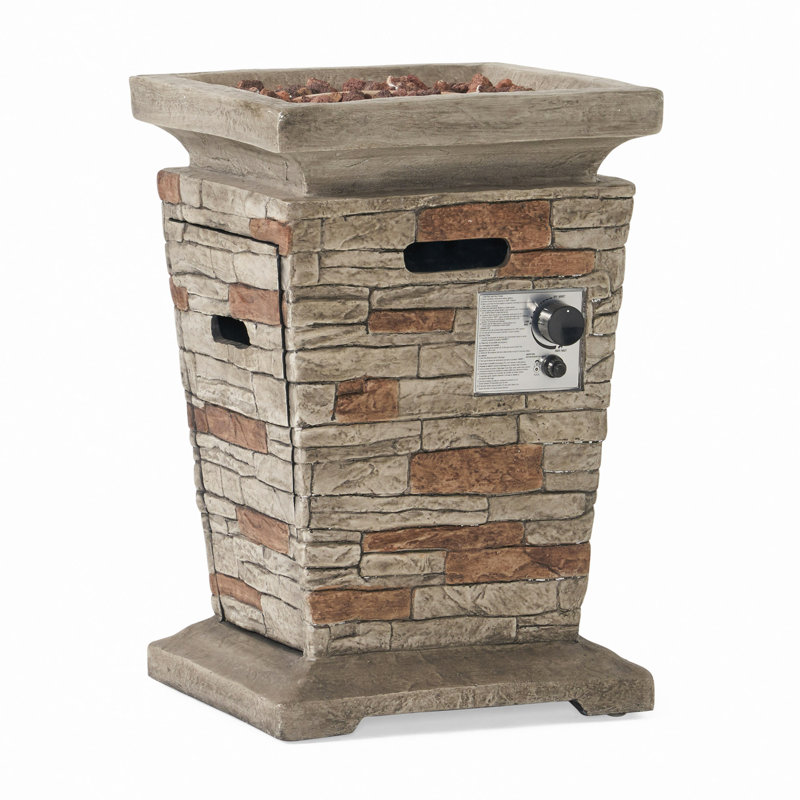 Colonne d'extérieur d'extérieur 19,50 "MGO - 40 000 BTU, pierre naturelle (réservoir intérieur)