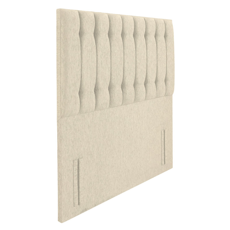 Maura Upholstered Headboard, Cream, Double (4'6)