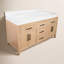 Meuble-lavabo double 60 po avec plateau en pierre reconstituée Bories-346458622