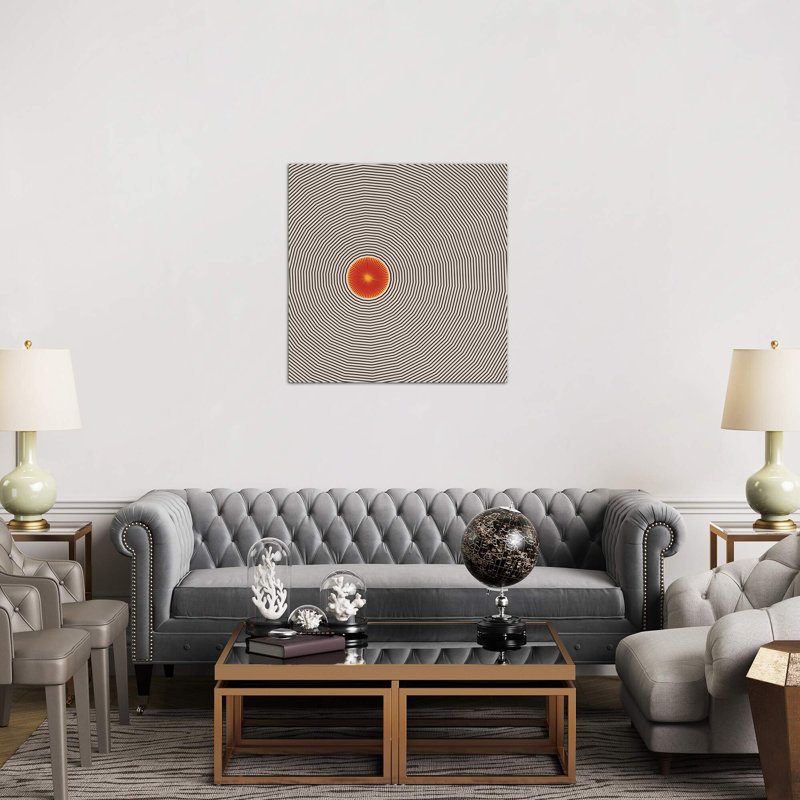 Modern Art- Sun Illusion - Wrapped Canvas Print, 66.04 cm H x 66.04 cm W x 3.175 cm D