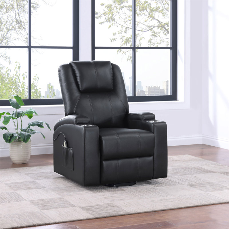 Fauteuil inclinable de massage Macklin, Noir
