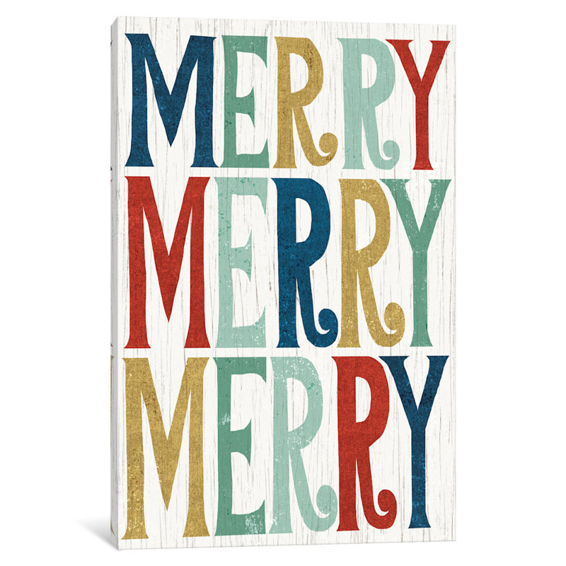 «Merry, Merry, Merry», estampe numérique sur toile tendue avec châssis, H 26 po x l 40 po x P 1,5 po