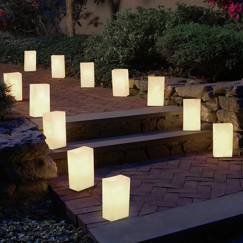 Sacs en plastique Luminaria - 100 unités, Blanc