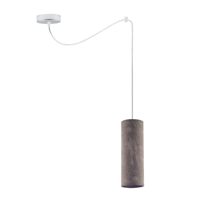 Konigstein 1 - Light Single;Cylinder Pendant, Beige, Chrome