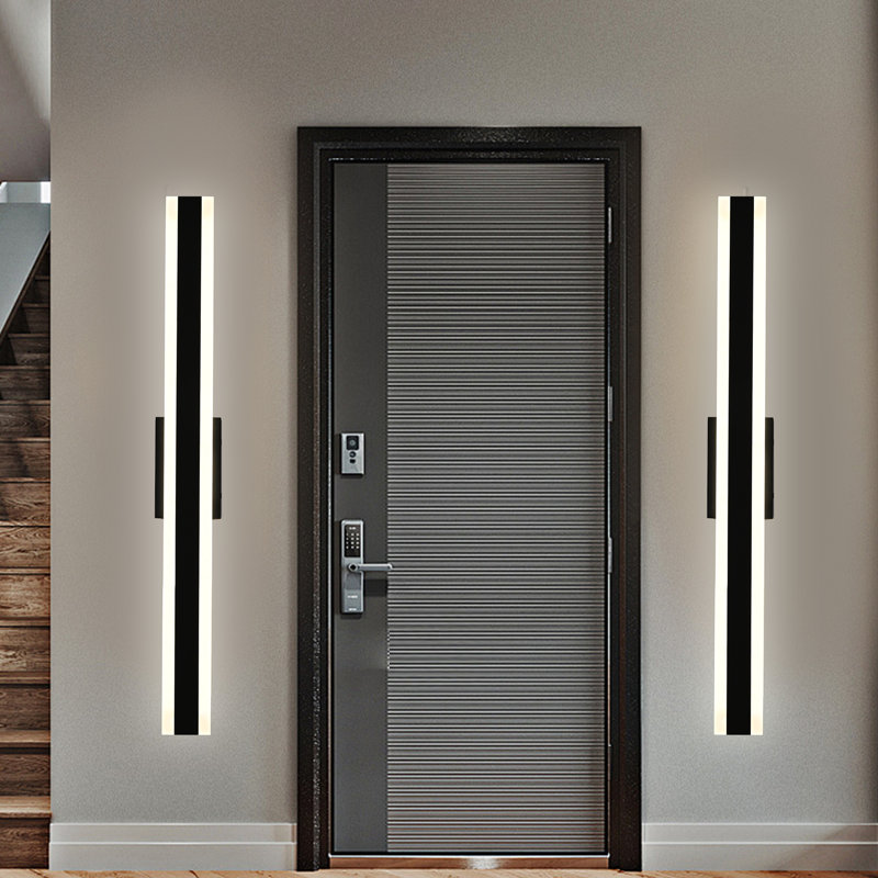 2-Pack 24-Inch LED Outdoor Wall Light Fixture, IP65 Waterproof Exterior Linear Wall Mount Lighting, 5 Color Temperature Mode (3000K/3500K/4500K/5000K/6000K)