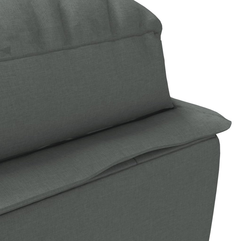 Chaise longue avec coussins Ebern Designs, Tissu gris foncé