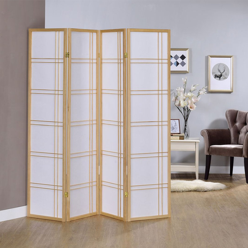 Écran Adelis Shoji naturel, 70" H x 68" W x 1.5" D, 4