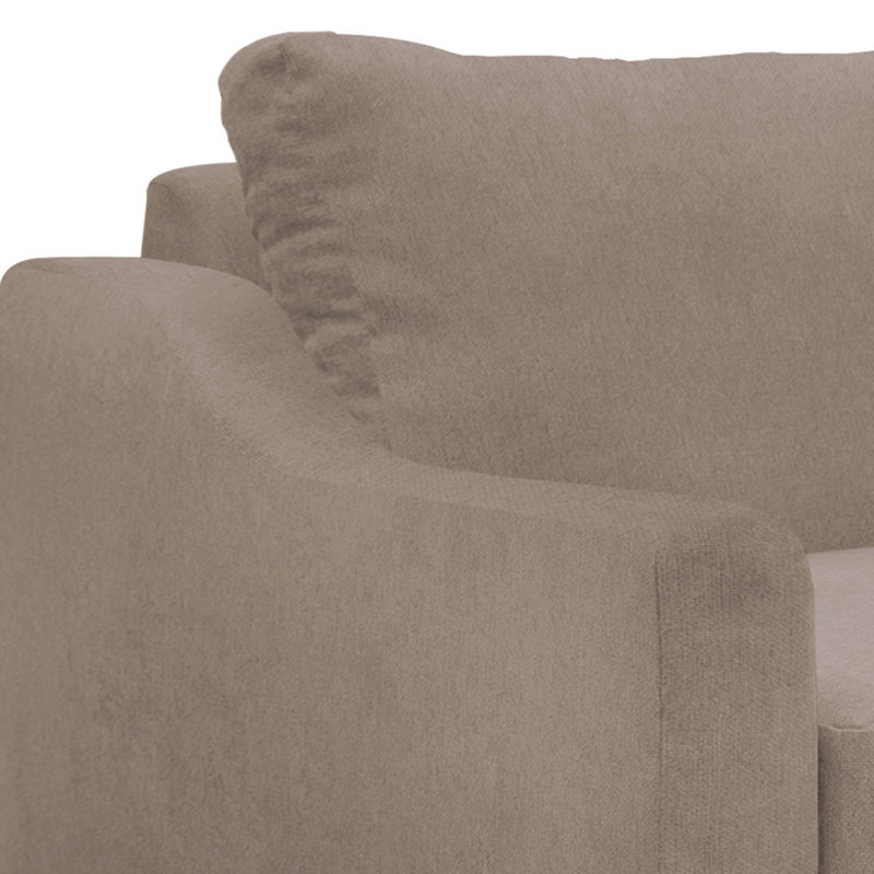 Structure et base en bois Disheka, canapé, H 38,5 po x l 62,25 po x P 35 po, Brown Polyester Blend