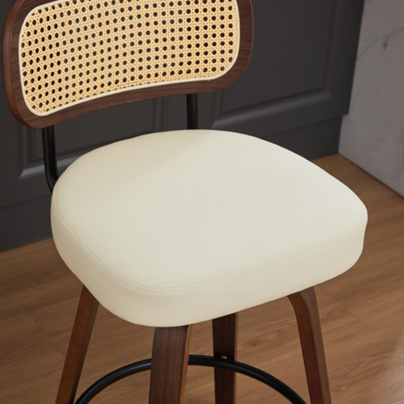 Tabourets de bar à hauteur de comptoir, Blanc, 3