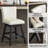 Swivel Upholstered Counter Stool with Solid Wood Frame-1171733516