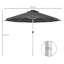 Braelyn 293cm Lighted Market Parasol-1076360652