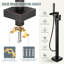 Single Handle Floor Mounted Clawfoot Tub Faucet with Handled Shower-98222475