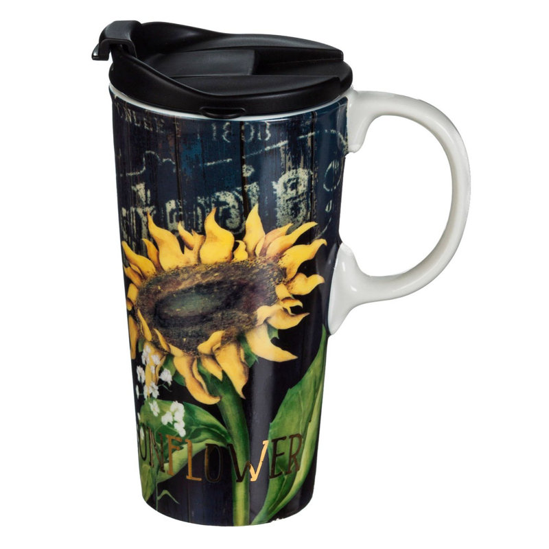 Grande tasse de voyage 17 onces tournesol splendor