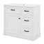 Meuble-lavabo de 36 pouces avec lavabo, armoire de rangement à 4 tiroirs avec portes à fermeture en douceur et tablette réglable, meuble-lavabo de salle de bain-453090183