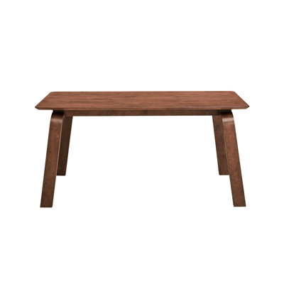 Walnut Dining Table, Spacious Food Spot, Bent Wood Leg Design, Synthetic Material, Classic Charm Enchanting Finish Meal Space, Legs, Rubber Wood, Time