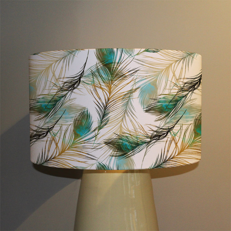 Cotton Drum Lamp Shade ( Uno ), 22cm H x 25cm W x 25cm D