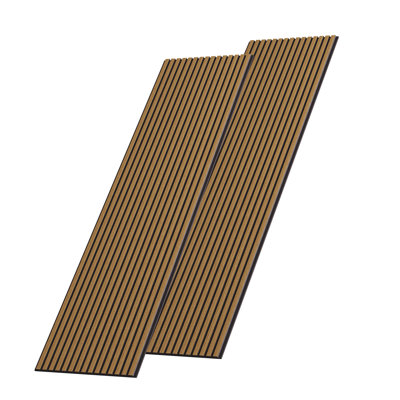 2pcs x "106 x 20.5" 3D Acoustic/Sound proof Wood Slat Wall Panels (set of 2/30.2 sq. ft.)
