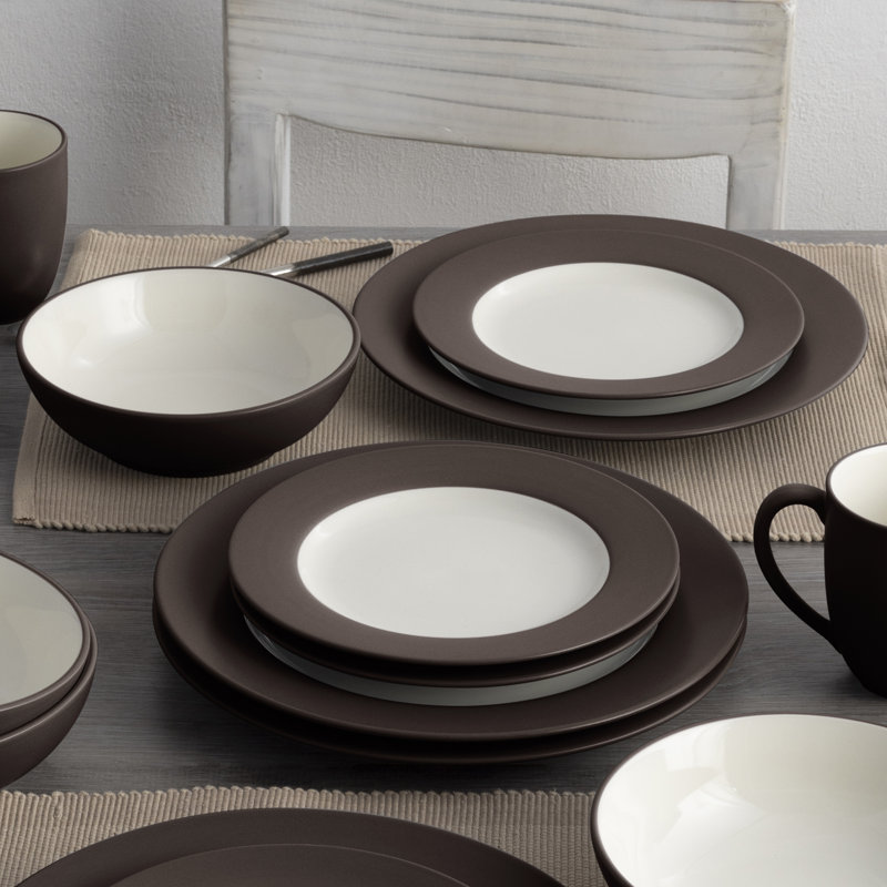 Assiettes plates Noritake Colorwave, 11 po, Chocolat