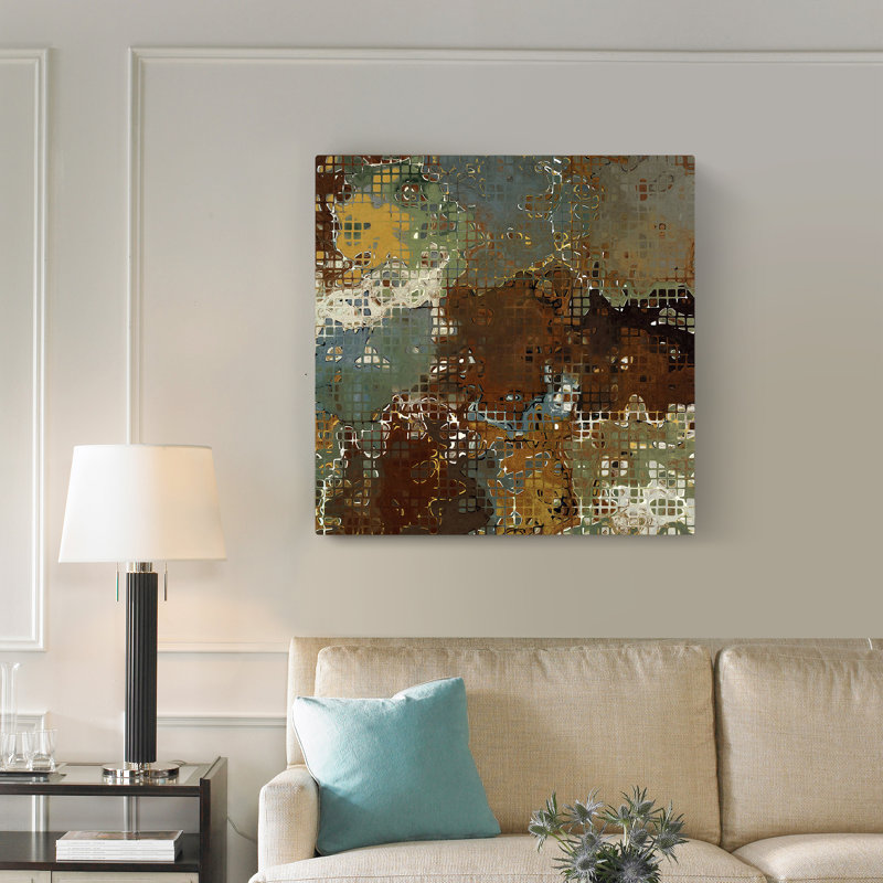 " Land Mass I " Painting Print, 8" H x 8" W