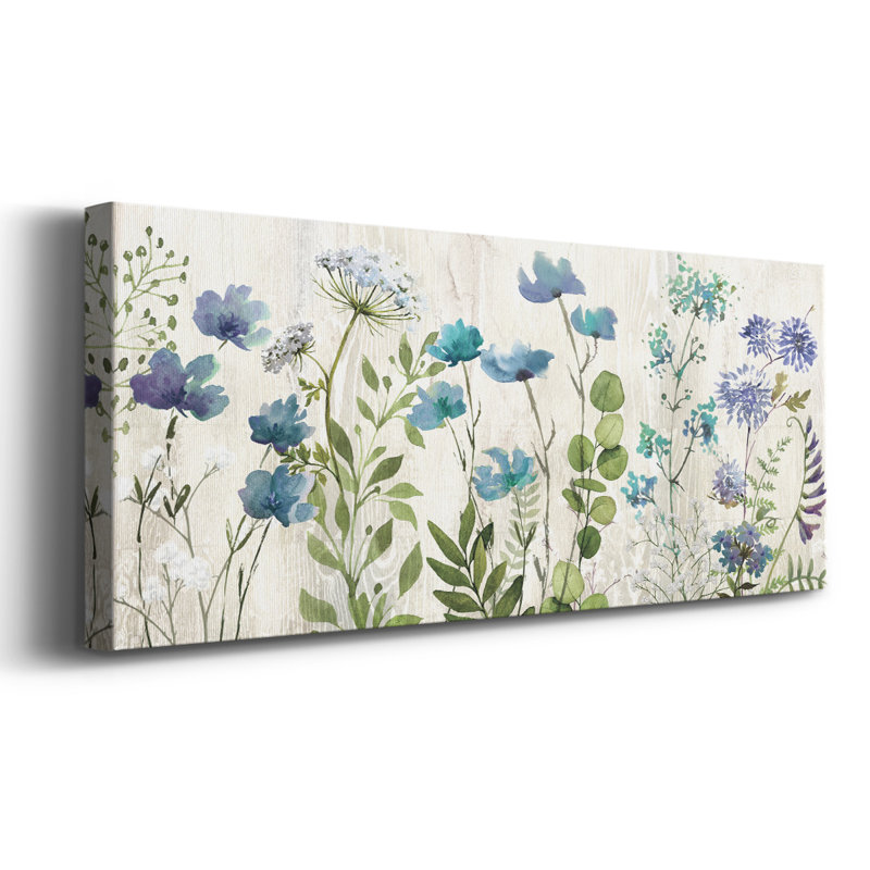 «Blue Meadow», toile tendue avec châssis, H 20 po x l 50 po x P 1,5 po