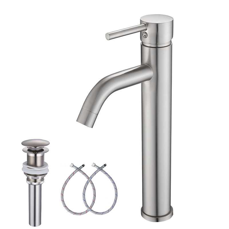 Vessel Sink Faucet Bathroom Faucet with Drain Assembly, Brushed Nickel
