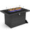 Alturas 44" Propane Gas Outdoor Fire Table with Glass Wind Guard