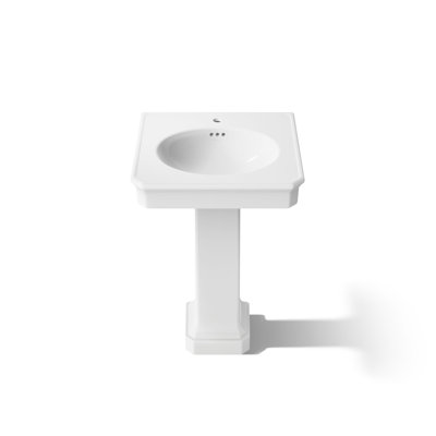 Claude by Studio McGee 24" Rectangular Pedestal Bathroom Sink