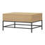 Table basse à quatre pieds avec plateau relevable et rangement