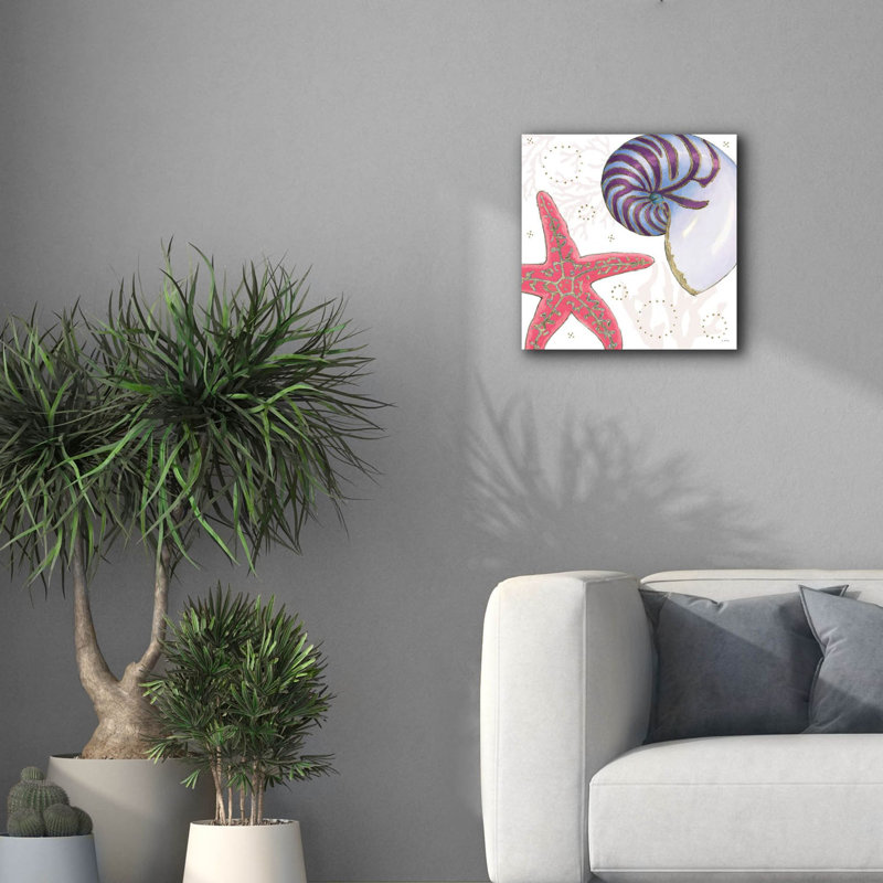 «Shimmering Shells 2» par James Wiens, art mural sur toile, H 18 po x l 18 po