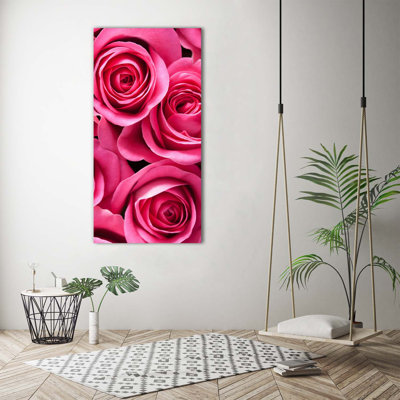 Pink Roses - Wrapped Canvas Print