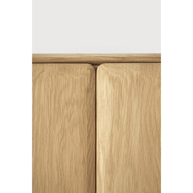 Pi 47'' W Solid Wood Server, Oiled Oak