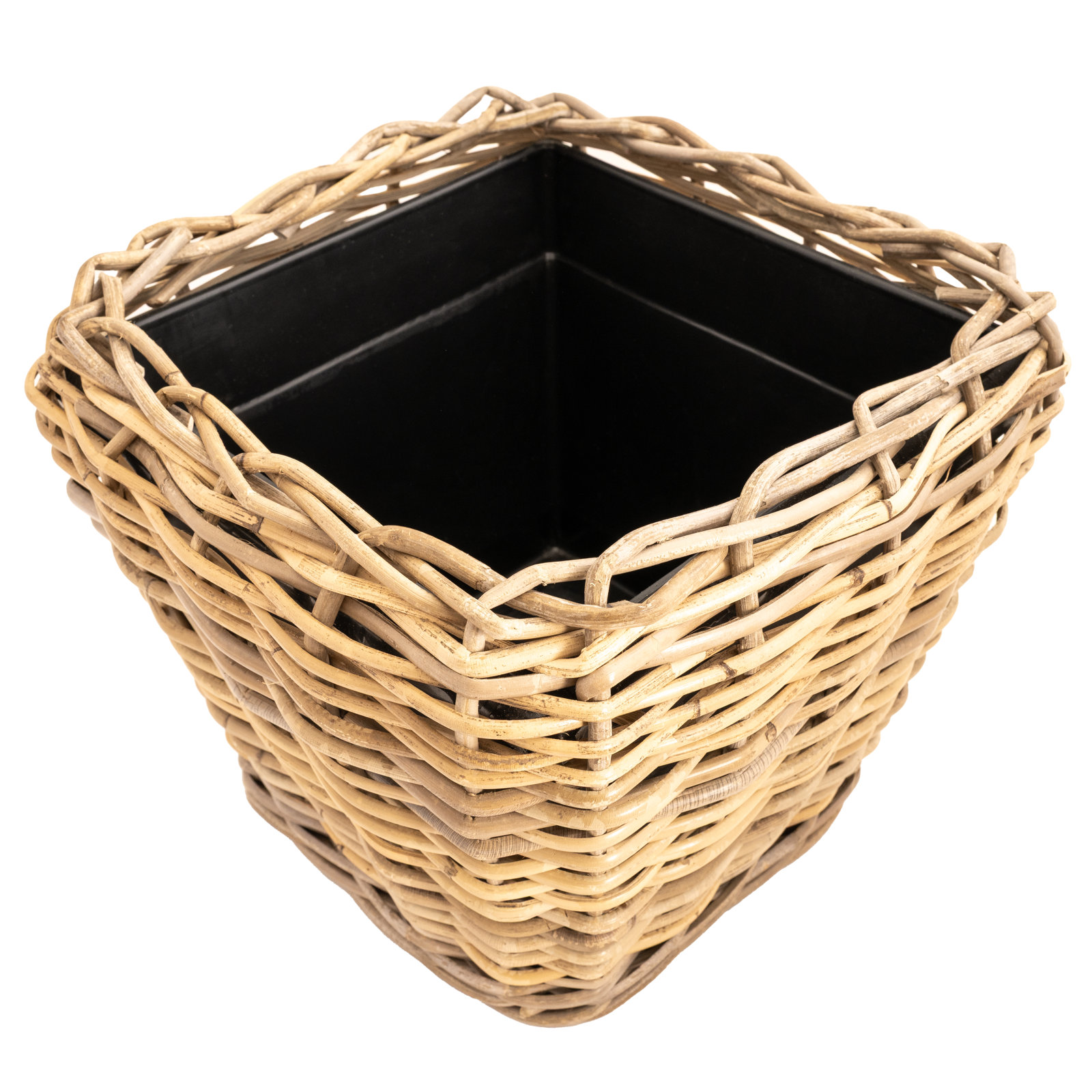 Square Tapered Planter With Plastic Insert