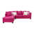 Fuchsia Pink Polyester/White Pink Pillows