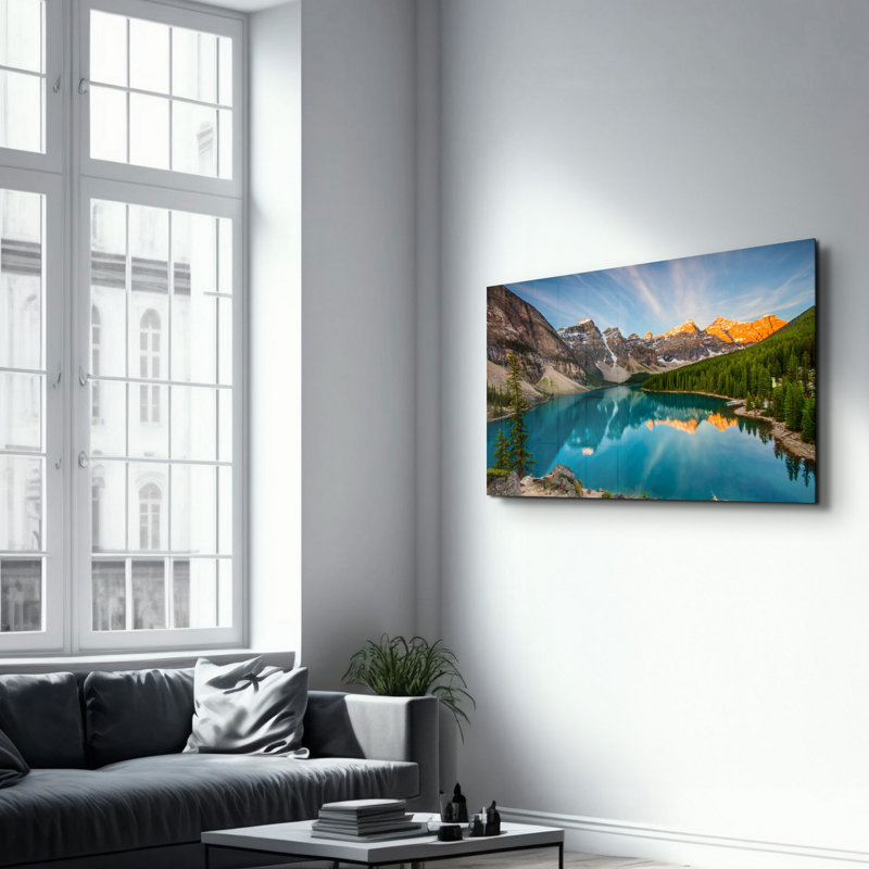Peinture murale élégante en verre trempé 18,1 po x 28,3 po | 100% verre trempé, épaisseur: 0,16 pouce | Imprimé UV pour des couleurs éclatantes et une durabilité | Parfait pour la décoration intérieure et l'esthétique moderne