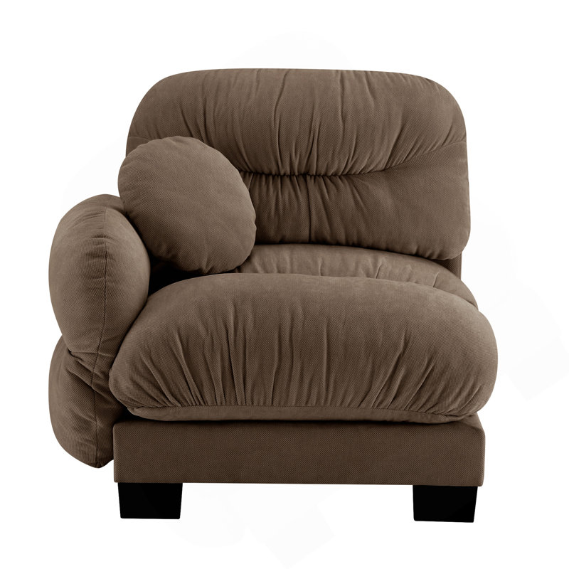 Canapé Flora en chenille LSF - brun, Brown Chenille
