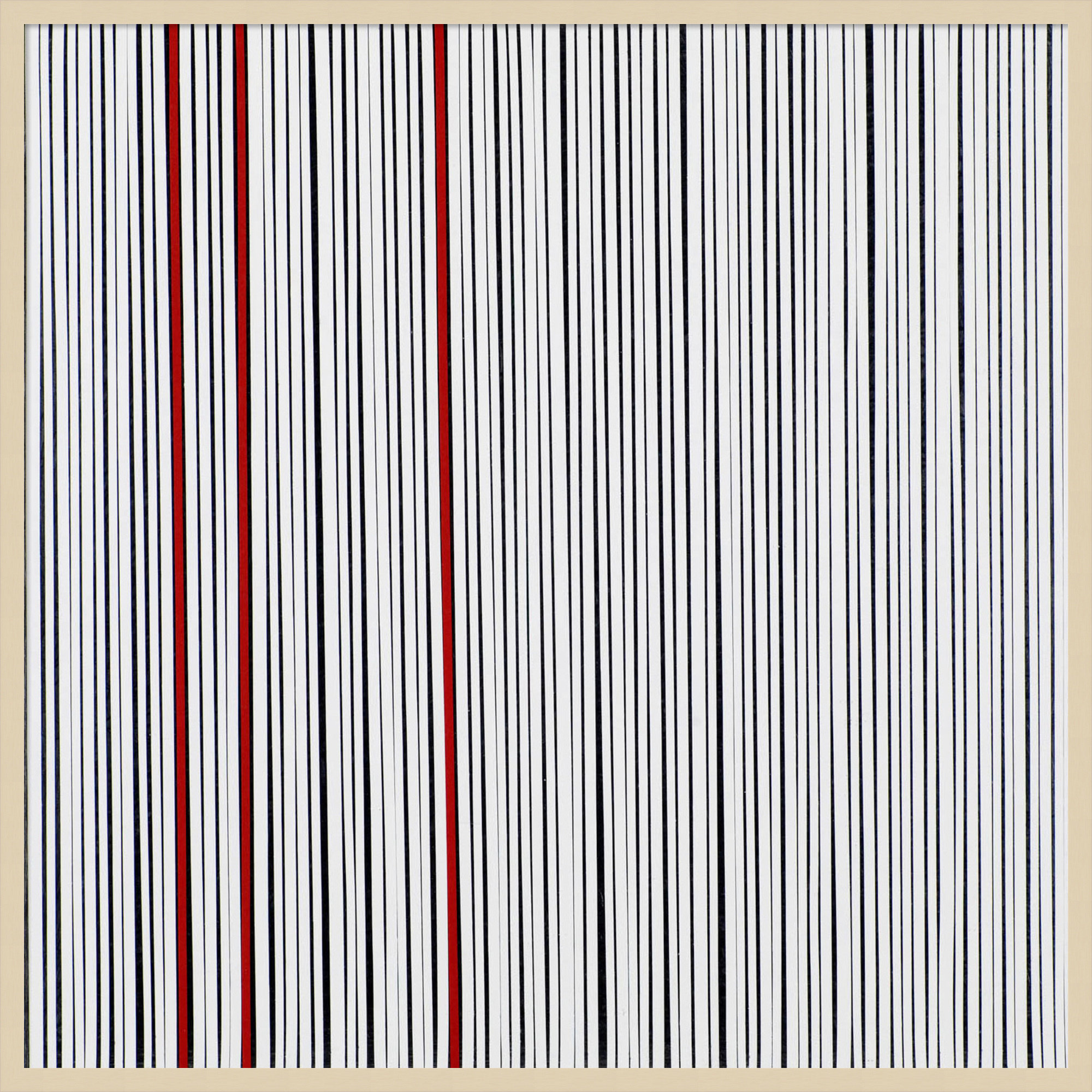 Mostly White by Alex Dunn, 41" H x 41" W x 1" D, Brown