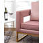 Fauteuil d'appoint contemporain rembourré, rose-149088788