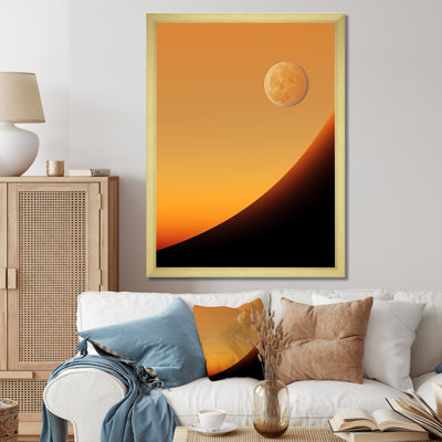 Lune jaune topaze crépuscule
