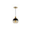 Shidler 7.5" 1-Light Mid-Century Modern Metal/Glass Adjustable Drop Globe LED Pendants