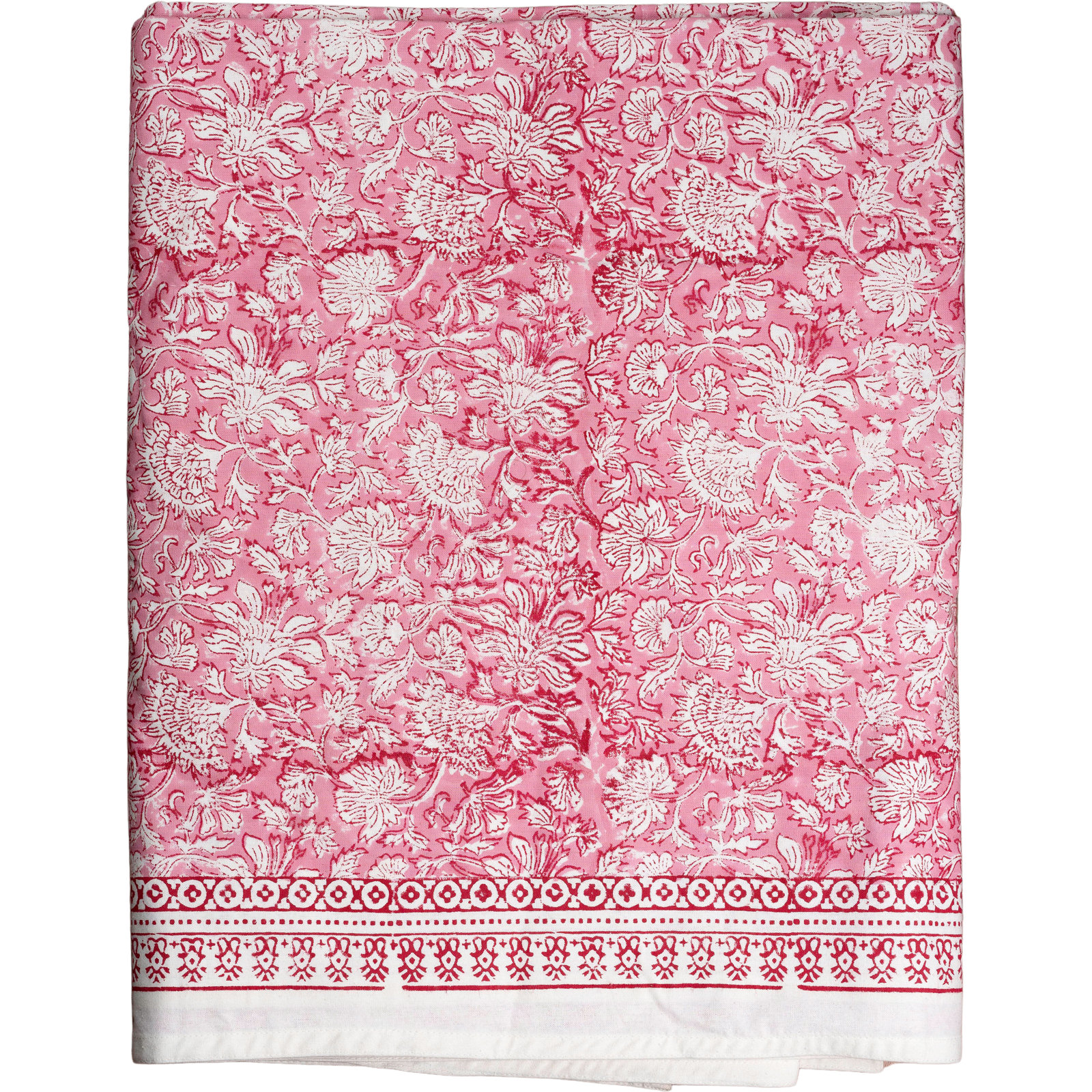 Cabana 108" Cotton Tablecloth, Pink Floral