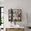39.4'' Bathroom Mirror Cabinet With Storage Combination,Wall Mounted Medicine Cabinet With Mirror Door,Adjustable Glass Shelves,Plywood