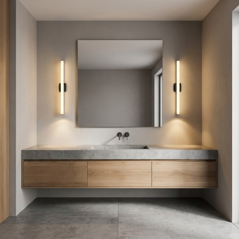 Cavitt LED Vanity, Midnight Black, 3" H x 30" W x 3.1" D